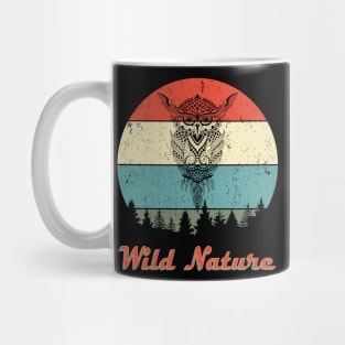 Wild Nature Owl Abstract Sunset Mug